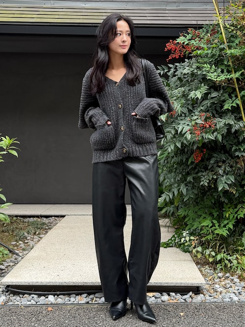 セール】【2025AW】フェイクレザー カーブパンツ【洗える】（その他