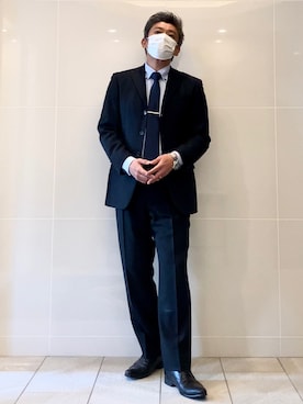 「古着」｜「アイテム（スーツセット）」を使った、こすちんさん（メンズ・178cm）の秋コーディネート