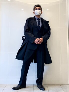 「GUコーデ」｜「アイテム（トレンチコート）」を使った、こすちんさん（メンズ・178cm）の秋コーディネート