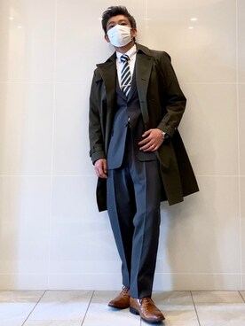 「NANO universe（ナノユニバース）のアイテム（トレンチコート）」を使った、こすちんさん（メンズ・178cm）の秋コーディネート