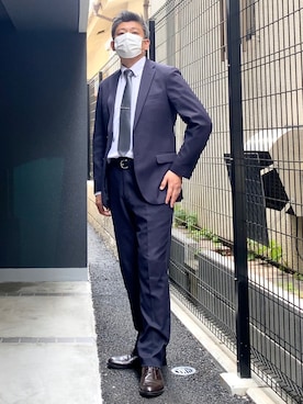 「NANO universe（ナノユニバース）のアイテム（スーツセット）」を使った、こすちんさん（メンズ・178cm）の春コーディネート