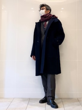 「アイテム（ダッフルコート）」を使った、こすちんさん（メンズ・178cm）の冬コーディネート