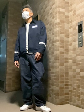 「UNIQLO+J」｜「アイテム（ブルゾン）」を使った、こすちんさん（メンズ・178cm）の秋コーディネート