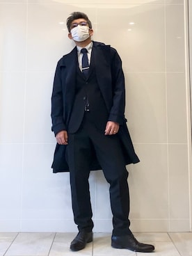 「NANO universe（ナノユニバース）のアイテム（トレンチコート）」を使った、こすちんさん（メンズ・178cm）の秋コーディネート