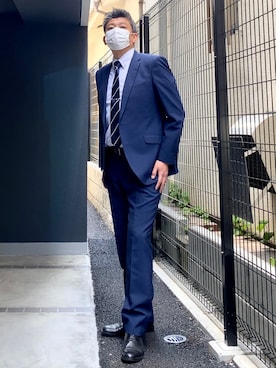 「TAKA-Q（タカキュー）のアイテム（スーツセット）」を使った、こすちんさん（メンズ・178cm）の春コーディネート