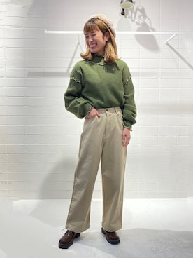 「158cmコーデ」｜「アイテム（ハンチング/ベレー帽）」を使った、___ayn21さん（レディース・158cm）の冬コーディネート