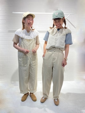 「ehka sopo（エヘカソポ）のアイテム（サロペット/オーバーオール）」を使った、___ayn21さん（レディース・158cm）の夏コーディネート