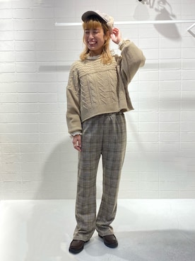 「158cmコーデ」｜「アイテム（帽子）」を使った、___ayn21さん（レディース・158cm）の冬コーディネート