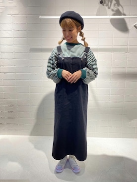 「158cmコーデ」｜「アイテム（ハンチング/ベレー帽）」を使った、___ayn21さん（レディース・158cm）の秋コーディネート
