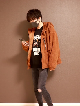 「ZIP FIVE（ジップファイブ）のアイテム（ブルゾン）」を使った、ry000hさん（メンズ・171cm）の冬コーディネート