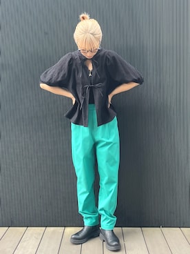 「BeAMS DOT（ビームスドット）のアイテム」を使った、akiho hoshiさん（レディース・158cm）の春コーディネート