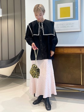 「BeAMS DOT（ビームスドット）のアイテム」を使った、akiho hoshiさん（レディース・158cm）の夏コーディネート