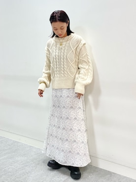 「BeAMS DOT（ビームスドット）のアイテム」を使った、akiho hoshiさん（レディース・158cm）の冬コーディネート