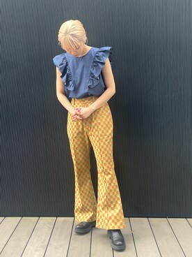 「BeAMS DOT（ビームスドット）のアイテム」を使った、akiho hoshiさん（レディース・158cm）の春コーディネート