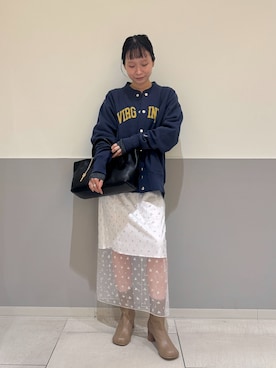 「SLOBE IENA（スローブイエナ）のアイテム（スカート）」を使った、kazukiさん（レディース・154cm）の秋コーディネート