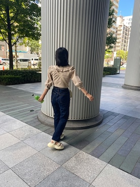 「H&M（エイチ・アンド・エム）のアイテム（かごバッグ）」を使った、miikoさん（レディース・156cm）の夏コーディネート
