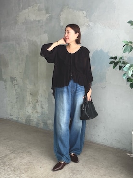 「アイテム（その他シューズ）」を使った、AIさん（レディース・160cm）の夏コーディネート