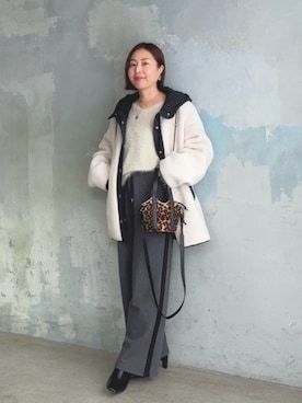 「アイテム（その他アウター）」を使った、AIさん（レディース・160cm）の秋コーディネート