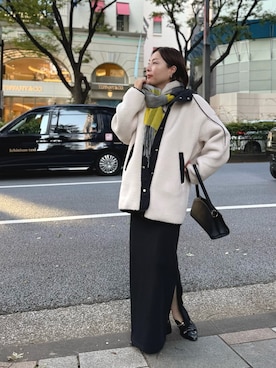 「きれいめカジュアル」｜「アイテム（その他アウター）」を使った、AIさん（レディース・160cm）の秋コーディネート