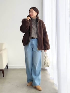 「アイテム（その他アウター）」を使った、AIさん（レディース・160cm）の秋コーディネート