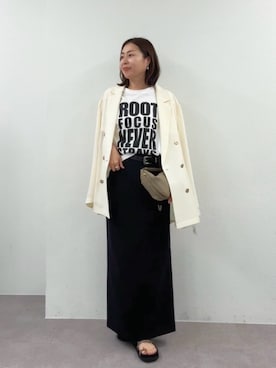 「RIVE DROITE（リヴドロワ）のアイテム（バッグ）」を使った、AIさん（レディース・160cm）の春コーディネート