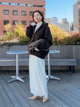 「RIVE DROITE（リヴドロワ）のアイテム」を使った、AIさん（レディース・160cm）の秋コーディネート