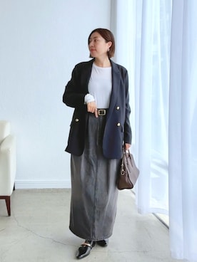 「アイテム（その他シューズ）」を使った、AIさん（レディース・160cm）の秋コーディネート