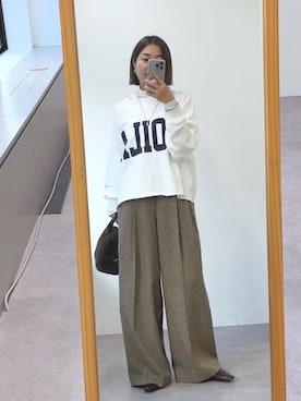 「RIVE DROITE（リヴドロワ）のアイテム」を使った、AIさん（レディース・160cm）の秋コーディネート