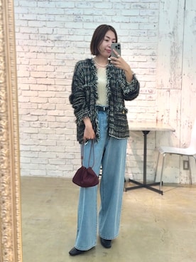 「ツイード」｜AIさん（レディース・160cm）の秋コーディネート