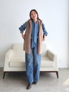 「ファー」｜AIさん（レディース・160cm）の夏コーディネート