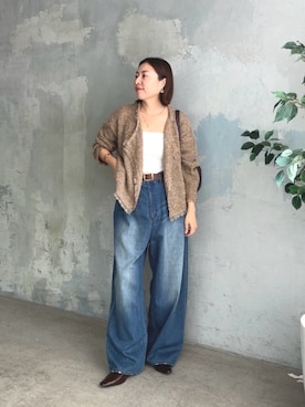 「アイテム（その他シューズ）」を使った、AIさん（レディース・160cm）の夏コーディネート