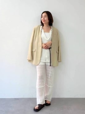 「RIVE DROITE（リヴドロワ）のアイテム」を使った、AIさん（レディース・160cm）の春コーディネート