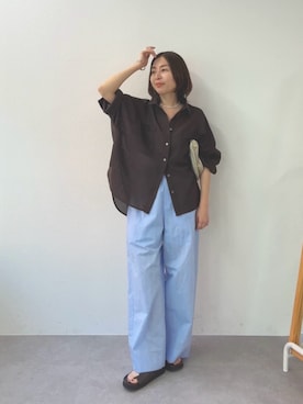 「RIVE DROITE（リヴドロワ）のアイテム（アクセサリー）」を使った、AIさん（レディース・160cm）の春コーディネート