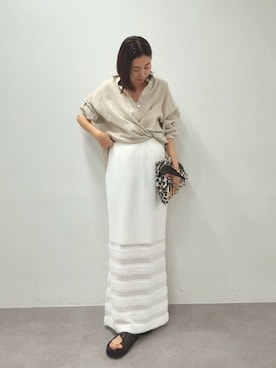 「RIVE DROITE（リヴドロワ）のアイテム（バッグ）」を使った、AIさん（レディース・160cm）の春コーディネート