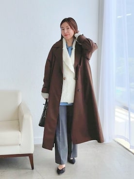 「秋服」｜「アイテム（その他アウター）」を使った、AIさん（レディース・160cm）の秋コーディネート