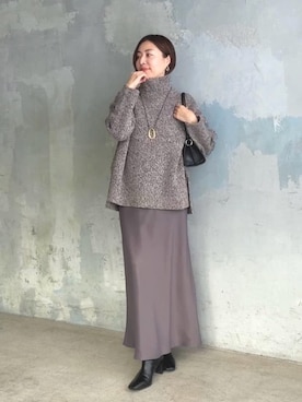 「RIVE DROITE（リヴドロワ）の【収納力抜群】2wayハンドルバッグ（ハンドバッグ）」を使った、AIさん（レディース・160cm）の秋コーディネート