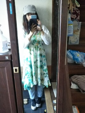 「OZOC（オゾック）のアイテム（キャップ）」を使った、akemichan123さん（レディース・160cm）の夏コーディネート