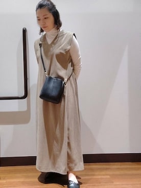 「アイテム（ジャンパースカート）」を使った、masumi0202さん（レディース・154cm）の夏コーディネート