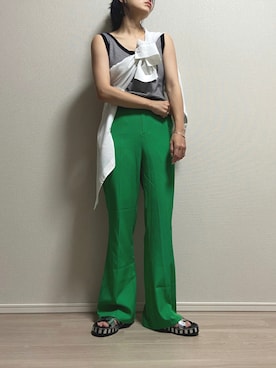 「Acne Studios（アクネストゥディオズ）のアイテム（サンダル）」を使った、uno.さん（レディース・155cm）の夏コーディネート