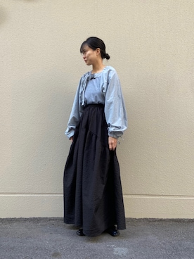 「PUBLUX（パブリュクス）のアイテム（サンダル）」を使った、uno.さん（レディース・155cm）の春コーディネート