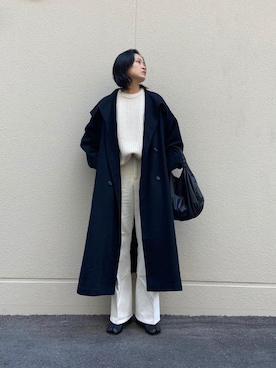 「コーデュロイパンツ」｜「アイテム（トレンチコート）」を使った、uno.さん（レディース・155cm）の秋コーディネート