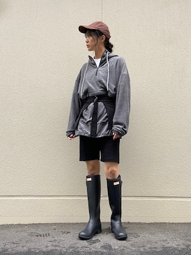 「ファッションを楽しもう」｜「アイテム（レインシューズ）」を使った、uno.さん（レディース・155cm）の秋コーディネート