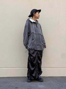 「DISCOAT（ディスコート）のアイテム（帽子）」を使った、uno.さん（レディース・155cm）の秋コーディネート
