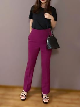 「IENA（イエナ）のアイテム（スラックス）」を使った、bashirikanikaさん（レディース・160cm）の夏コーディネート