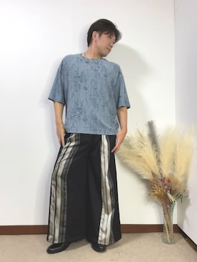 「アイテム（パンツ）」を使った、すすむさん（メンズ・168cm）の夏コーディネート