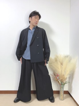 「アイテム（テーラードジャケット）」を使った、すすむさん（メンズ・168cm）の秋コーディネート