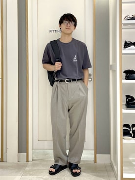 「GLOBAL WORK（グローバルワーク）の調光アソートサングラス/283839（サングラス、グレー系）」を使った、スギさん（メンズ・176cm）の夏コーディネート