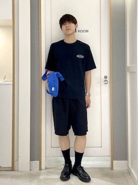 「GLOBAL WORK（グローバルワーク）のらくッションアソートシューズ/638074（その他シューズ、グレー系）」を使った、スギさん（メンズ・176cm）の夏コーディネート