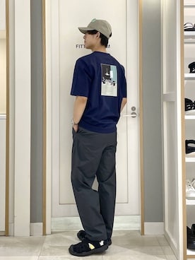 「GLOBAL WORK（グローバルワーク）のエアかるイージーパンツ/633983（その他パンツ、グレー系）」を使った、スギさん（メンズ・176cm）の夏コーディネート