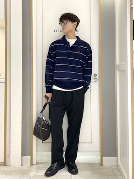 「アイテム（サングラス、ブルー系）」を使った、スギさん（メンズ・176cm）の秋コーディネート